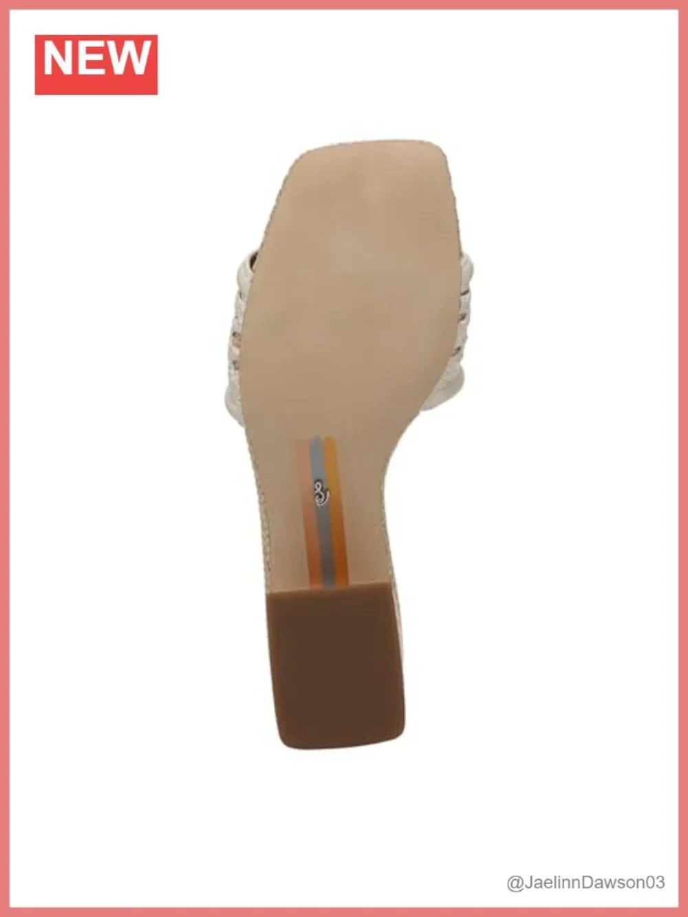 Women's Woven Slide Sandals with Block Heel